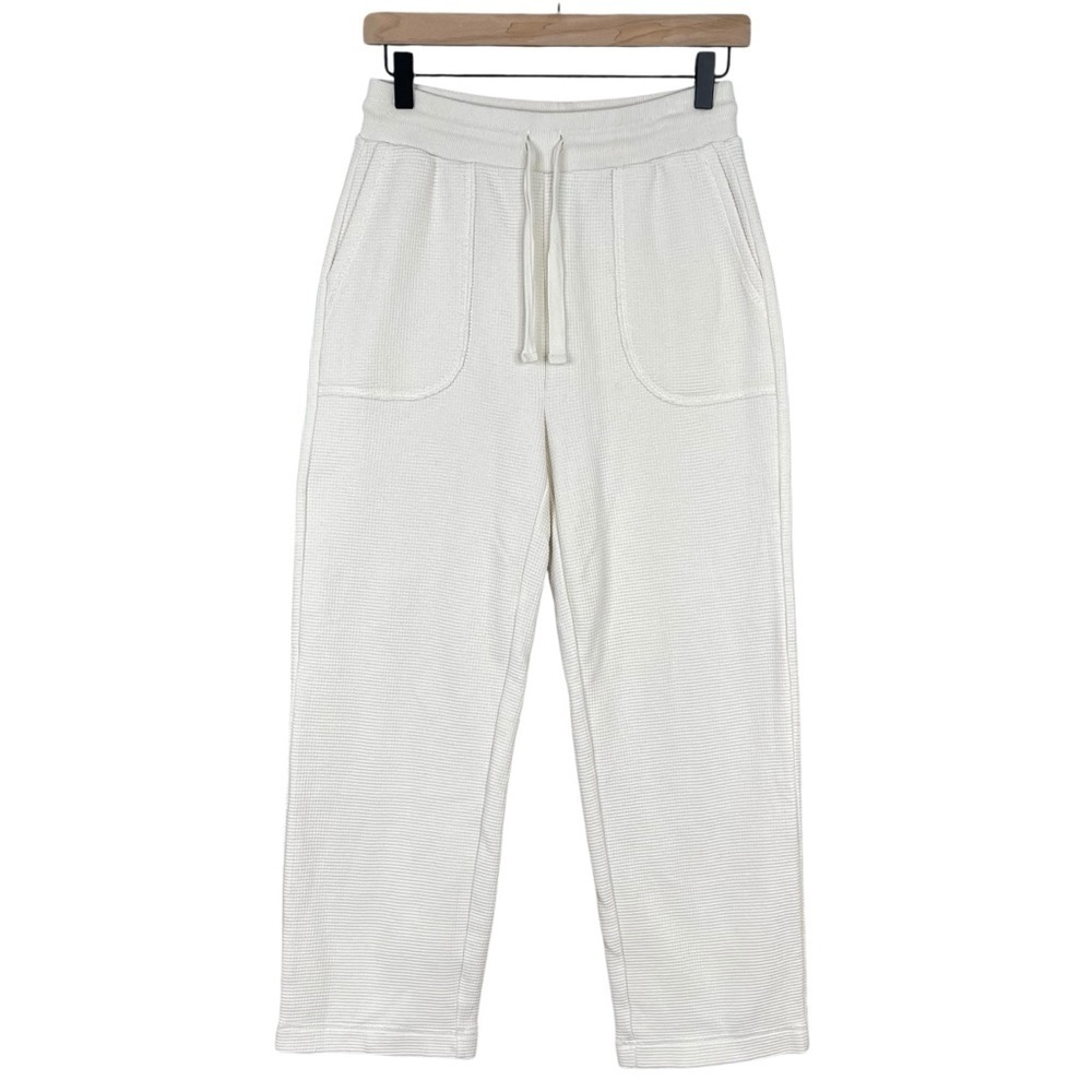 Madewell Sweatpants XS Textured Waffle Straight Drawstring Pull On Lounge Comfy